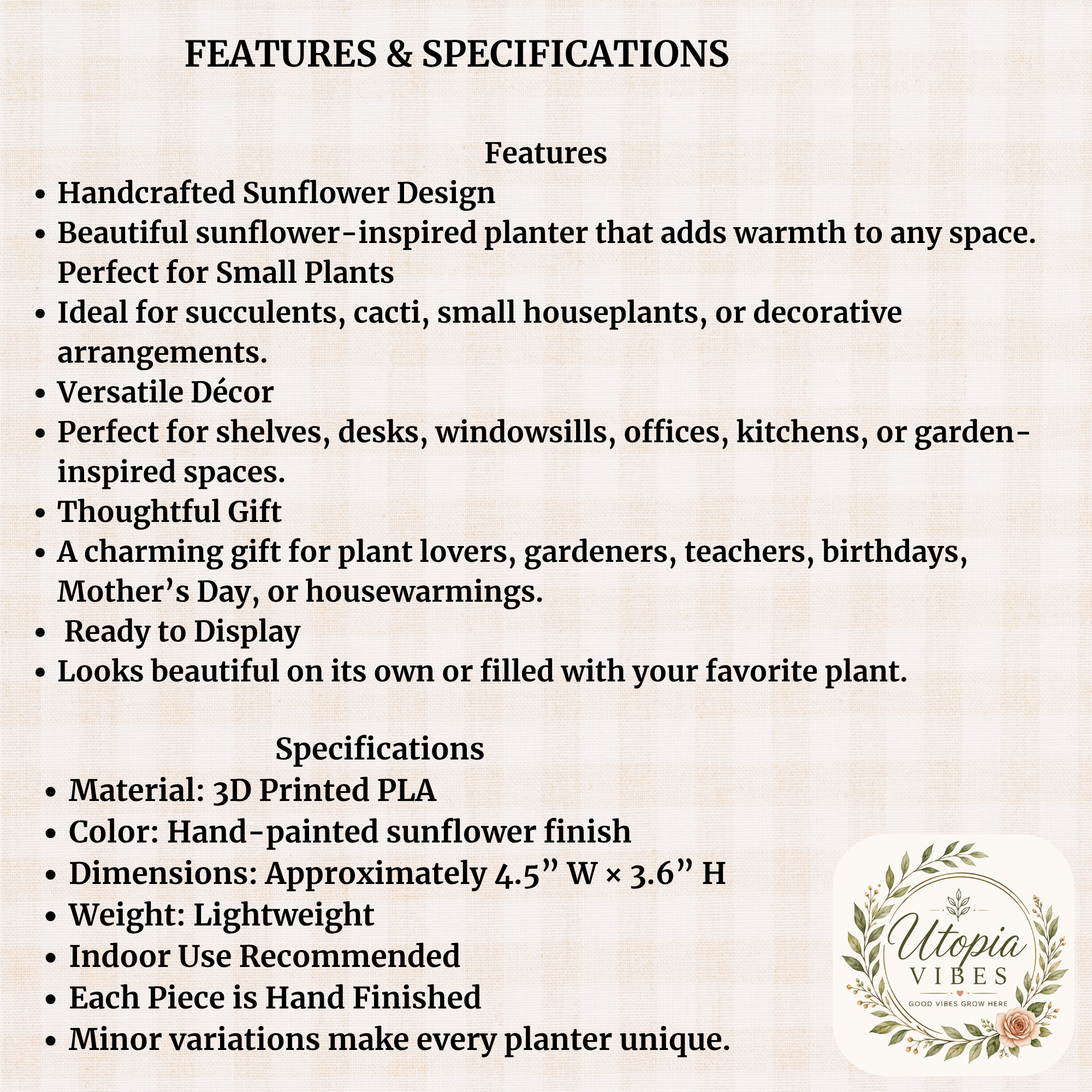 Sunflower Planter - Image 5
