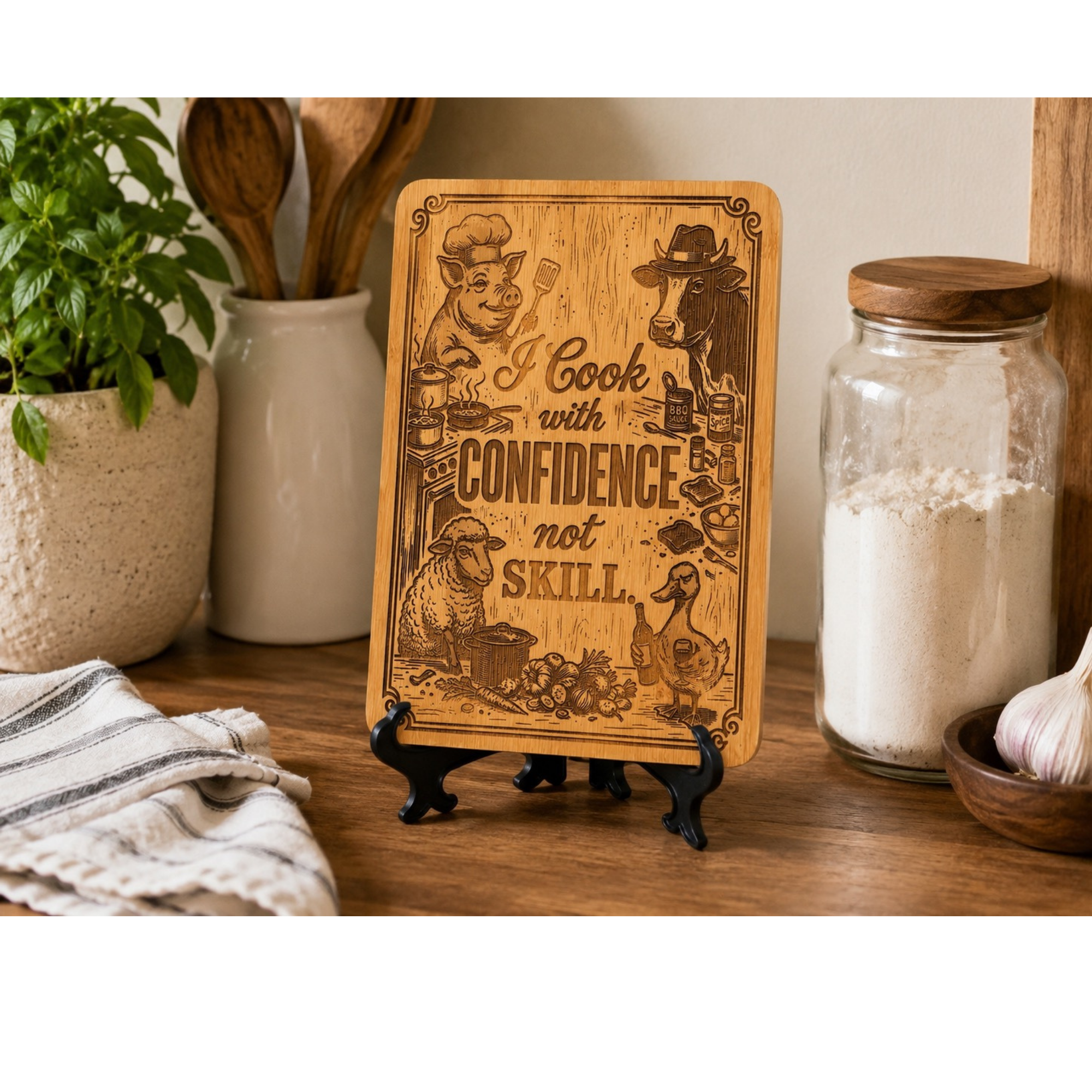 Engraved Bamboo Display Board - Image 3