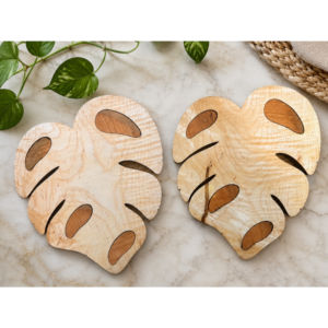 Monstera Hardwood Serving Board